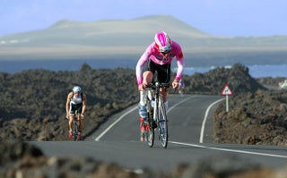 Bella Bayliss battles the climbs at Ironman Lanzarote. Photo: Ironman