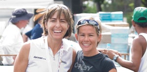 CoachandAthleteSiriandMirinda Mirinda Carfrae (right) and her coach Siri Lindley. Photo: Jay Prasuhn