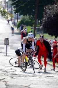 Savageman_WesternportWall_byDanHicokPhotography Savageman triathlon features a cobblestone hill. Photo: Dan Hicock