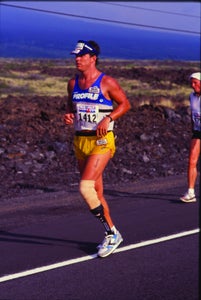 Jim MacLaren set records in both the marathon and Ironman triathlon. Jim MacLaren, athlete and amputee.