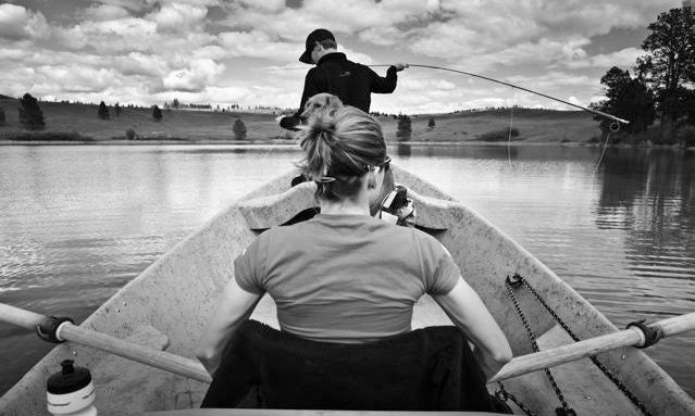 Linsey Corbin and husband Chris in Montana. Photo: John Segesta