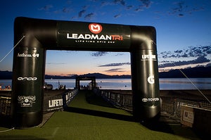 Early morning at Lake Mead for the start of the inaugural Laedman Triathlon.