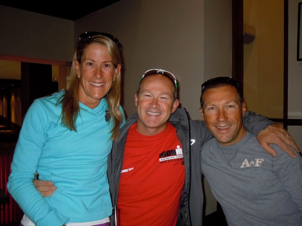 Belinda and Justin with Greg Welch. Photo: Holly Bennett
