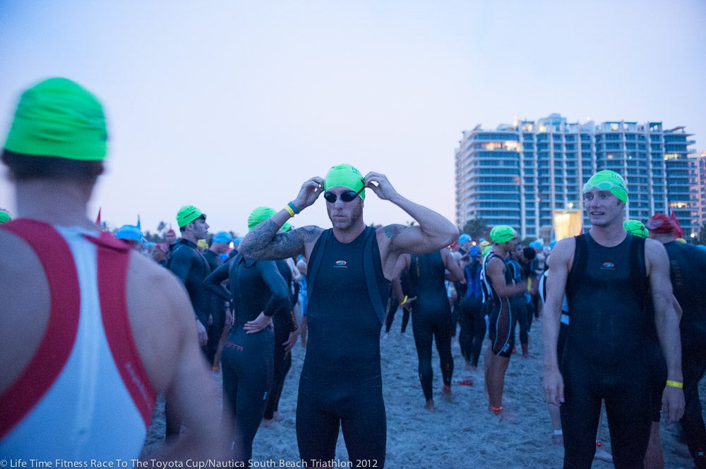 Celebrities Compete At Nautica South Beach Triathlon Triathlete