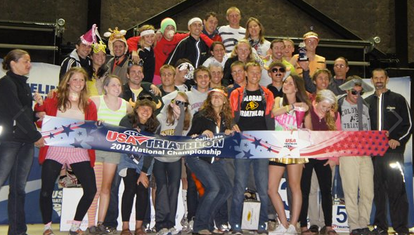 The team, dressed in Noah's Ark theme, receiving the overall title at the awards ceremony. Photo: Dave Sheanin