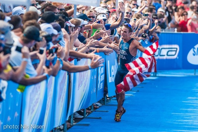 Huerta earned his spot with a ninth-place finish at ITU WTS San Diego. Photo: Nils Nilsen