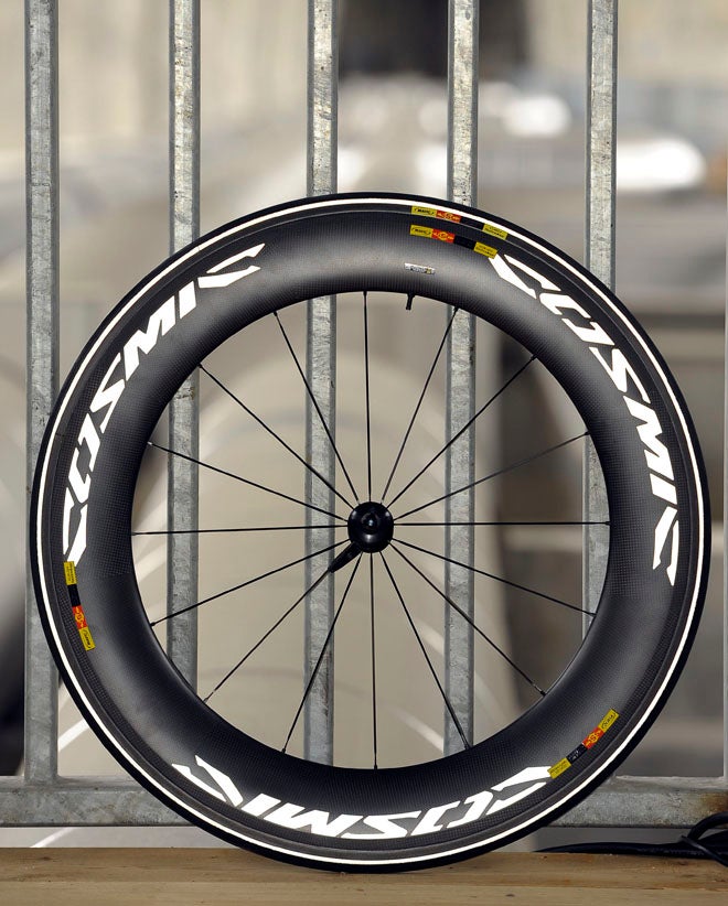 Mavic Cosmic CXR80 front wheel. Photo: Caley Fretz | VeloNews.com