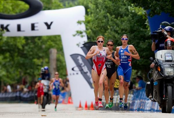 Photo: Paula Findlay, Andrea Hewitt and Helen Jenkins are the favorites. Paul Phillips/Competitive Image