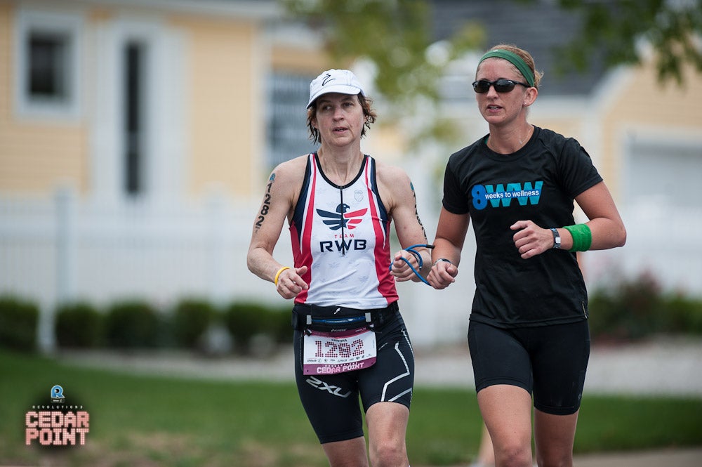 A Team RWB athlete competes at Rev3 (now Challenge) Cedar Point. Photo: Nils Nilsen/Rev3