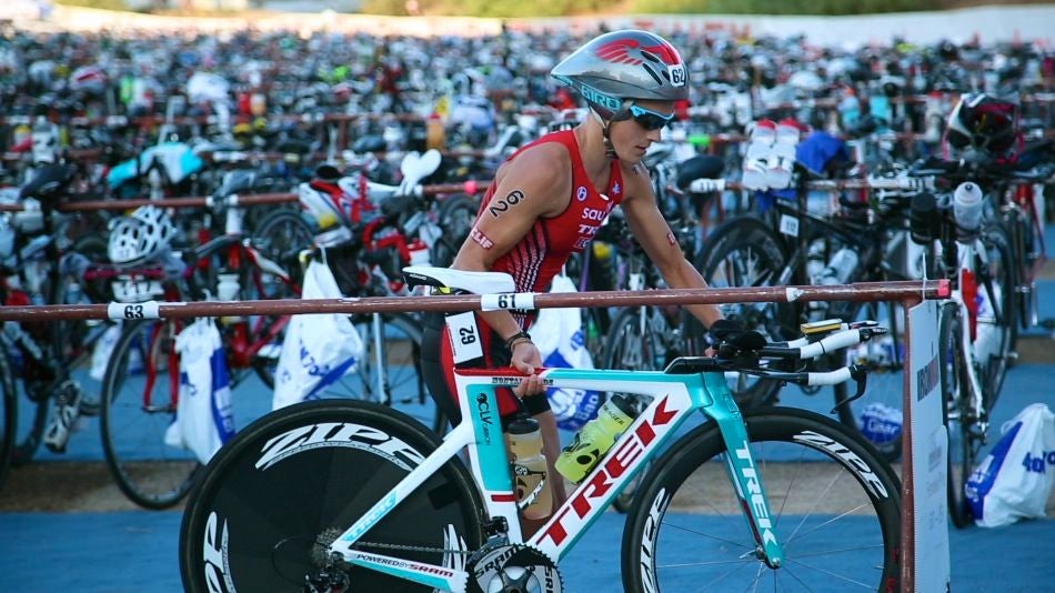 Linsey's Vegas race ended not long after T1. Photo: Steve Godwin