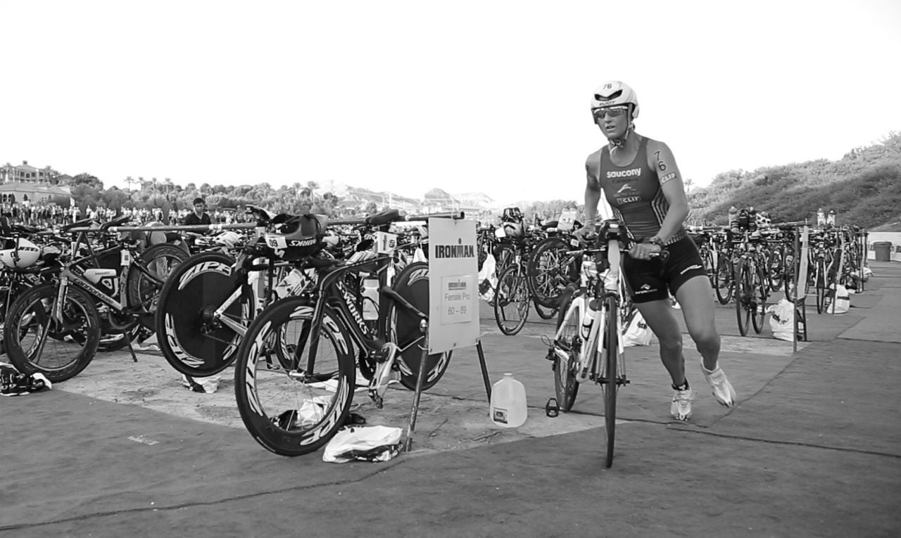 Kessler competing at 70.3 worlds. Photo: Steve Godwin