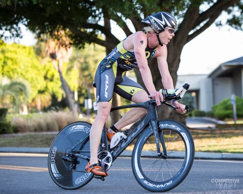 Cam Dye raced the Norcom Straight at the St Anthony's Triathlon. Photo: Nick Morales / Competitive Image / @CompImagePhoto