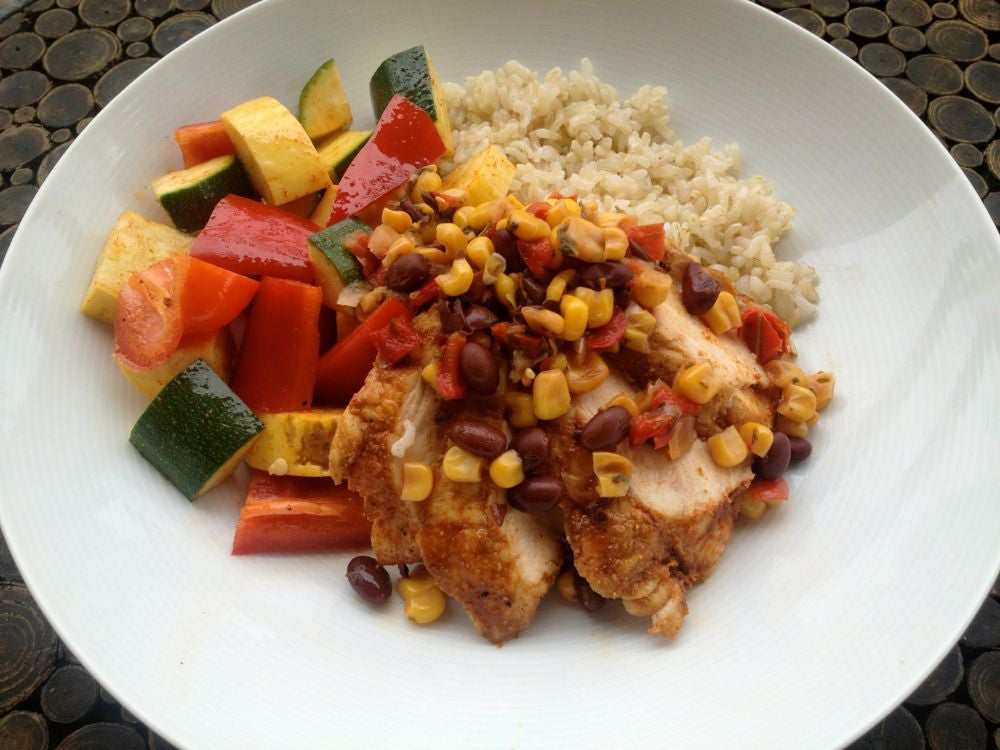 ChiliCitrus Grilled Chicken And Veggie Bowl Recipe Triathlete
