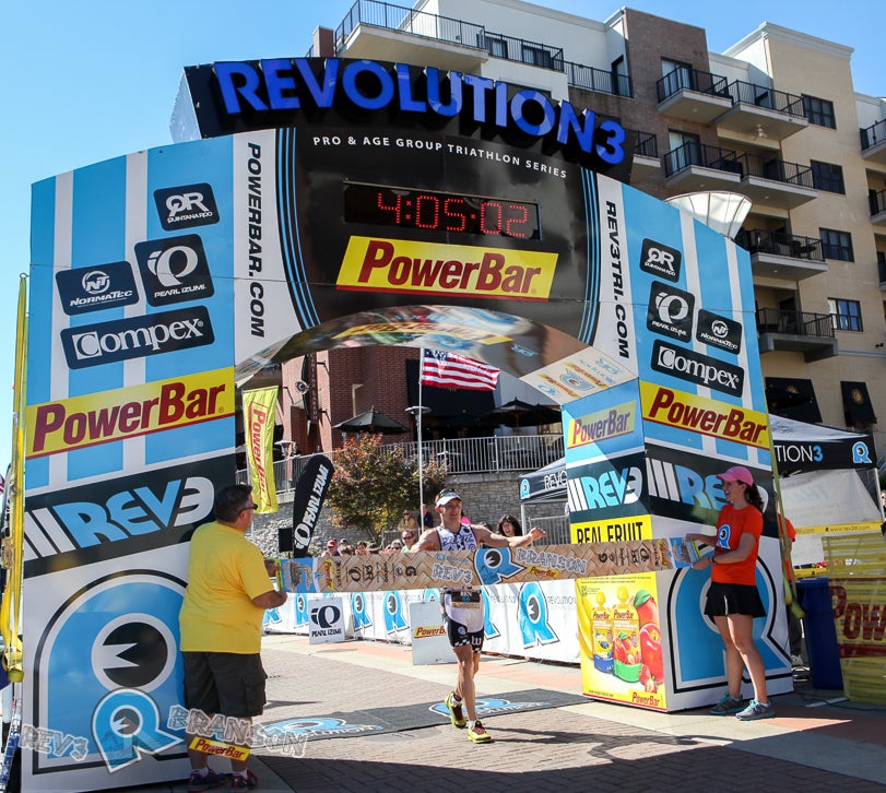 Hoffman crosses in first. Photo: Rev3