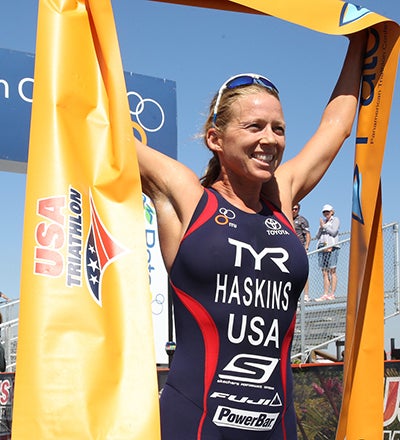 Sarah Haskins earned her second straight win on Saturday in Sarasota. Photo: Ken Shelton/USA Triathlon