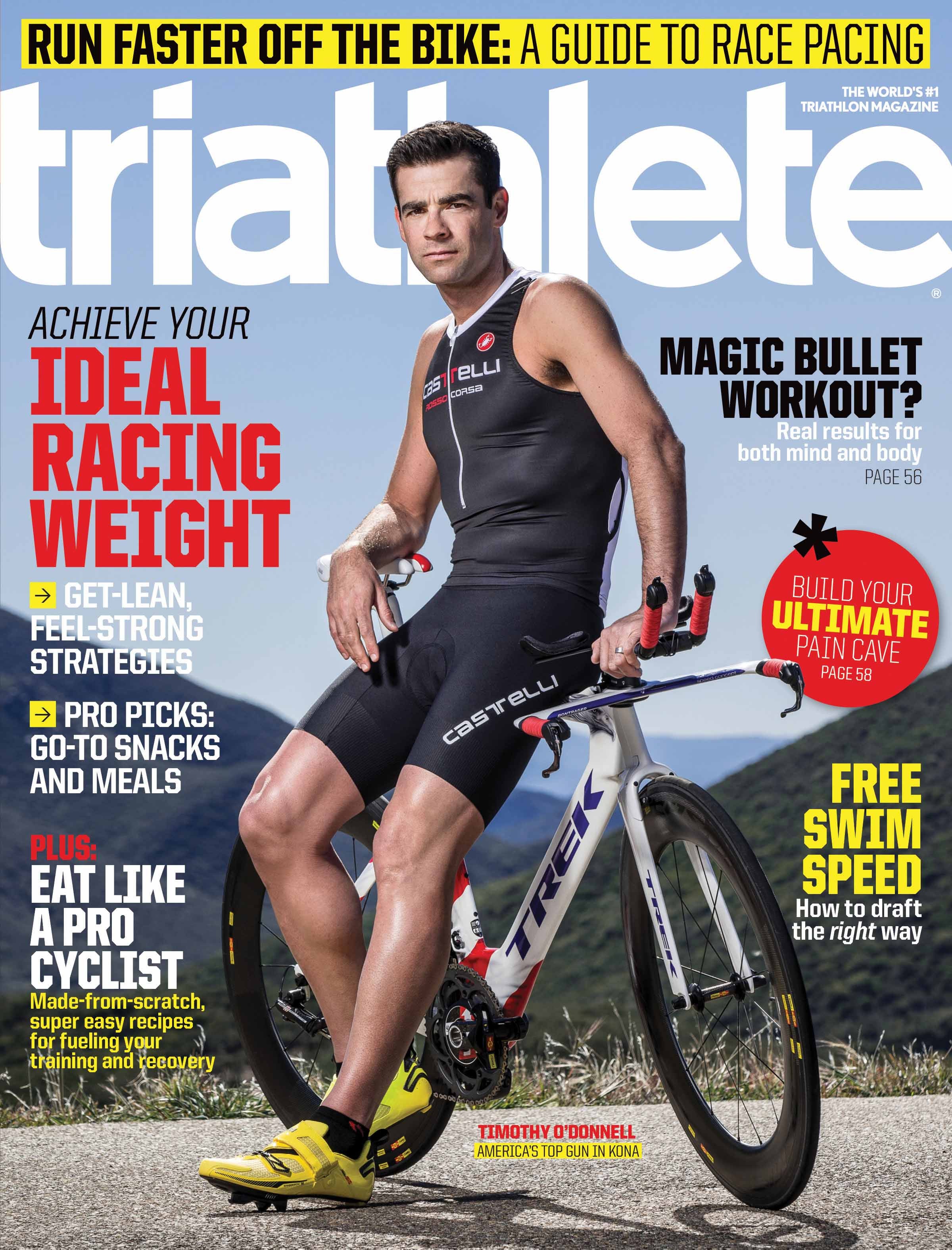 The May cover of Triathlete magazine.