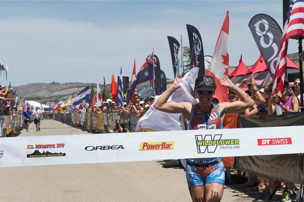 Jackson earned her third consecutive Wildflower Long Course Triathlon title. Her first was a breakthrough--this one felt inevitable. Photo: Aaron Hersh