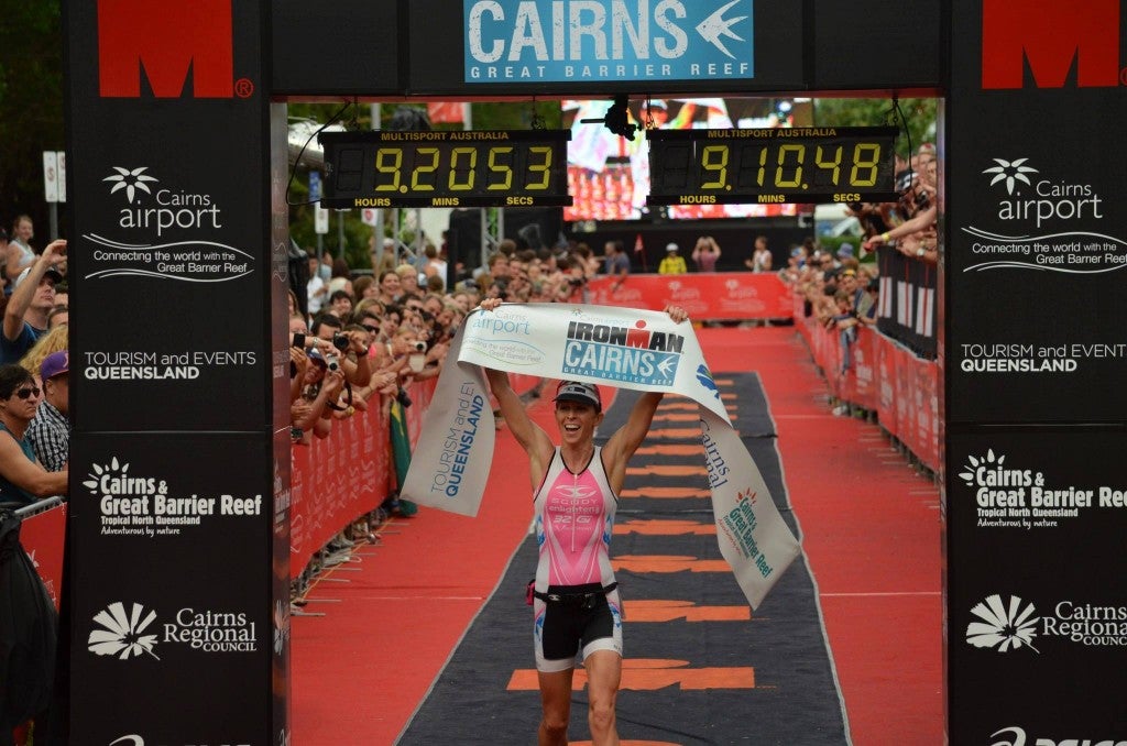 Liz Blatchford won last year's Ironman Cairns on her way to a Kona podium finish in October. Photo: Susan Lacke