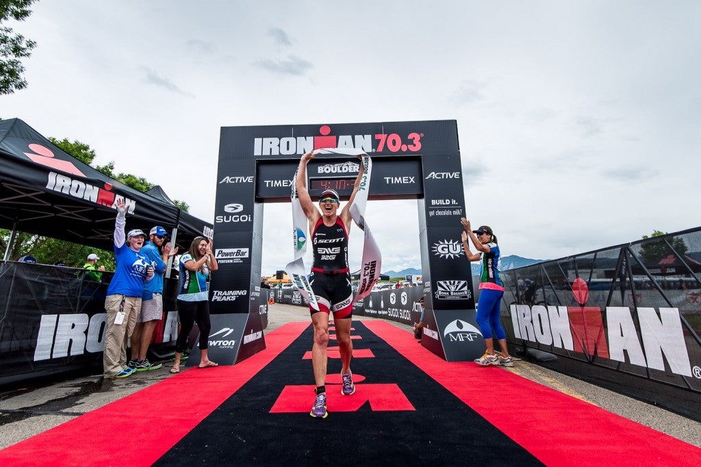 Jodie Swallow won the competitive 2014 Ironman 70.3 Boulder. Photo: Nils Nilsen/IRONMAN