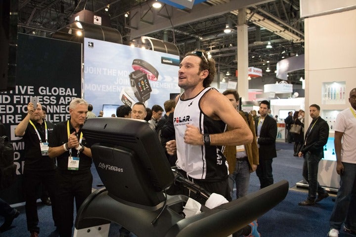 Don on the treadmill. Photo: Randy Cantu/dcrainmaker.com