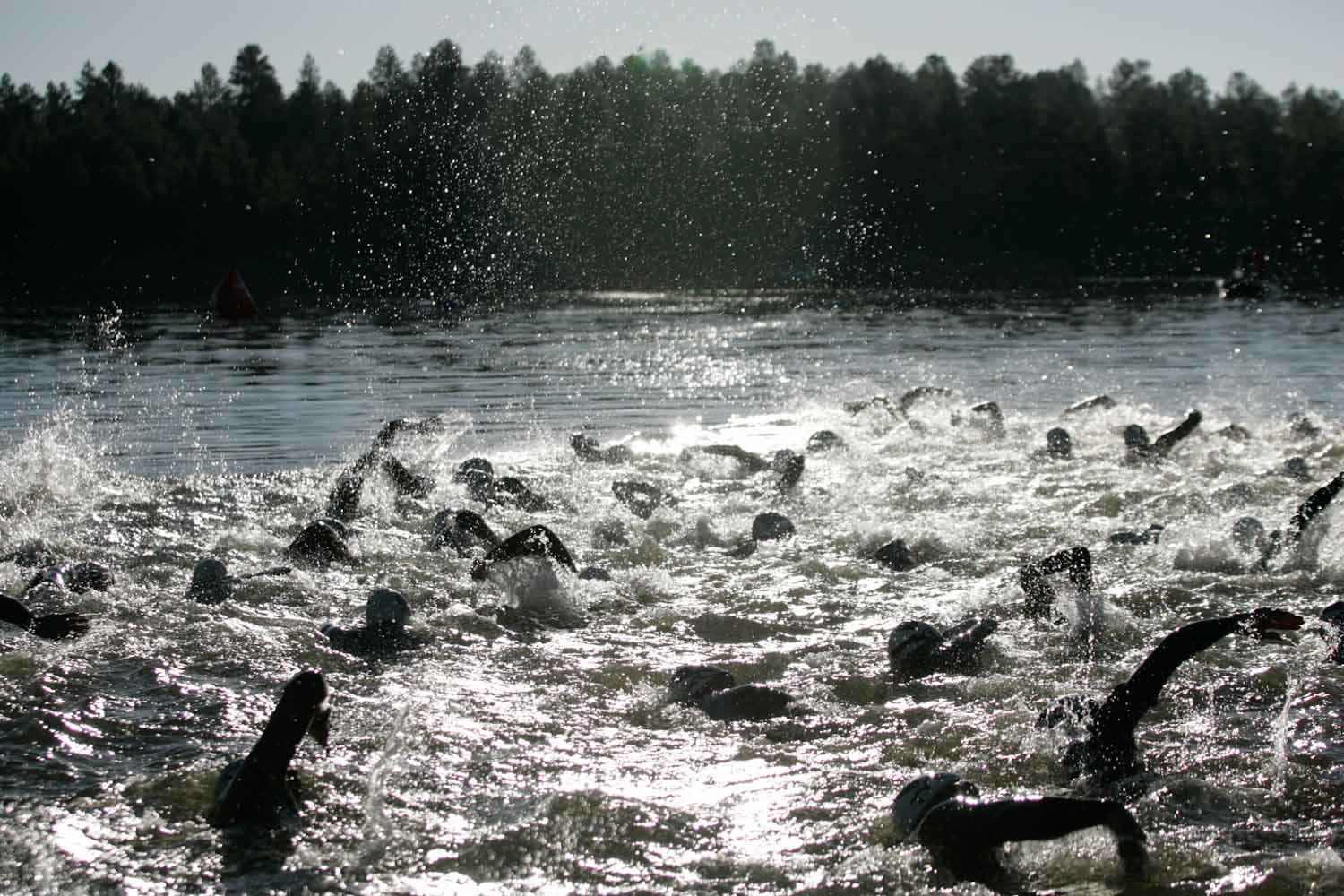 Athletes compete at the Deuces Wild Triathlon Festival. 
