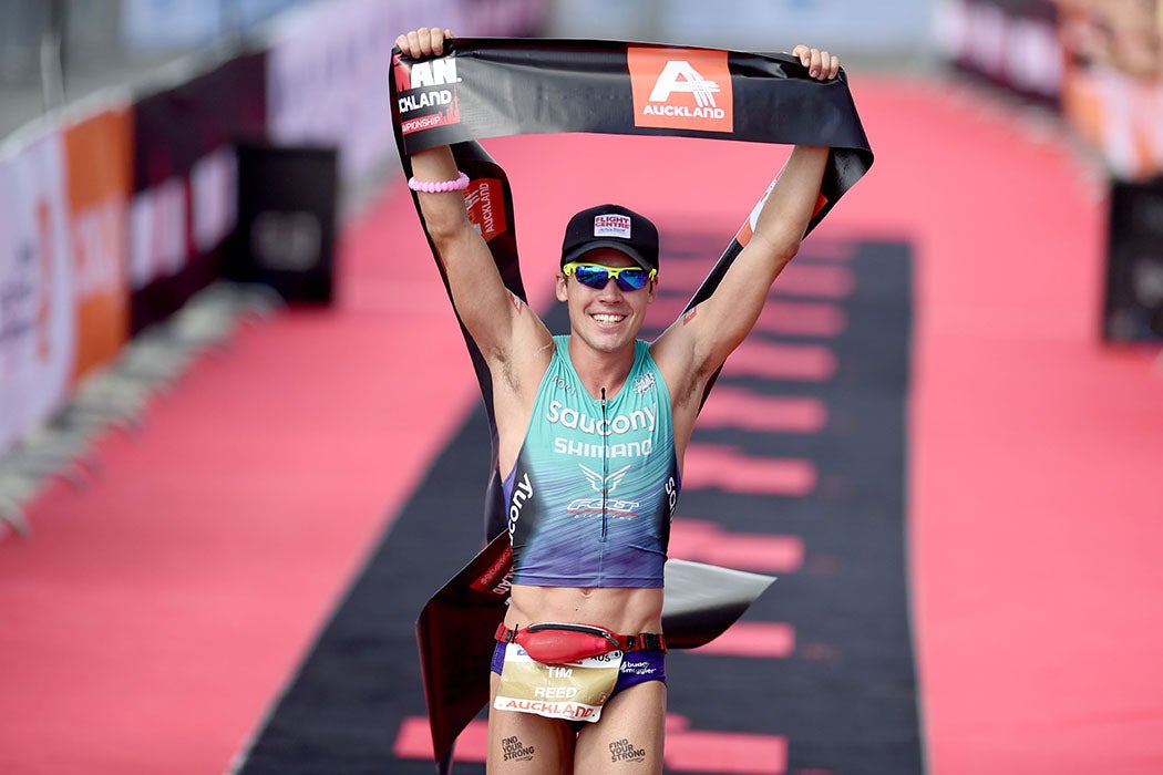 Tim Reed won this year's Ironman 70.3 Asia-Pacific Championship in Auckland. Photo: Delly Carr