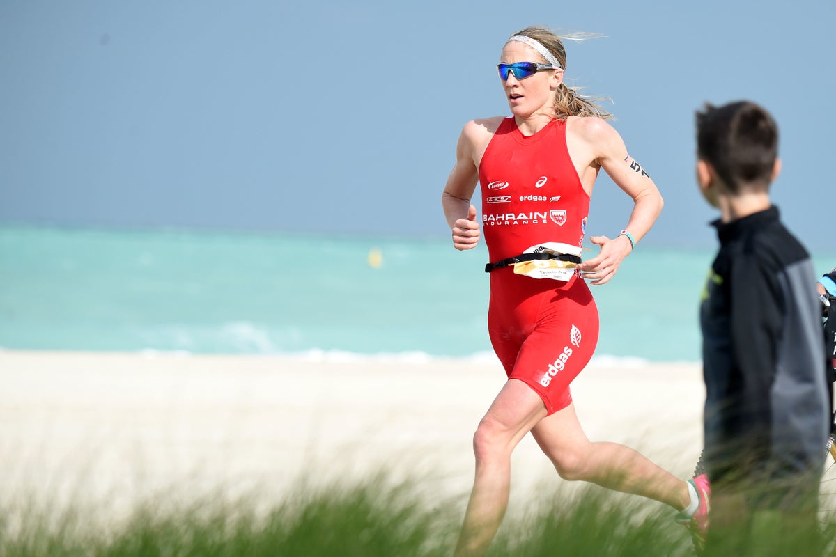Daniela Ryf on her way to the victory. Photo: Delly Carr/ Bahrain ENDURANCE Media
