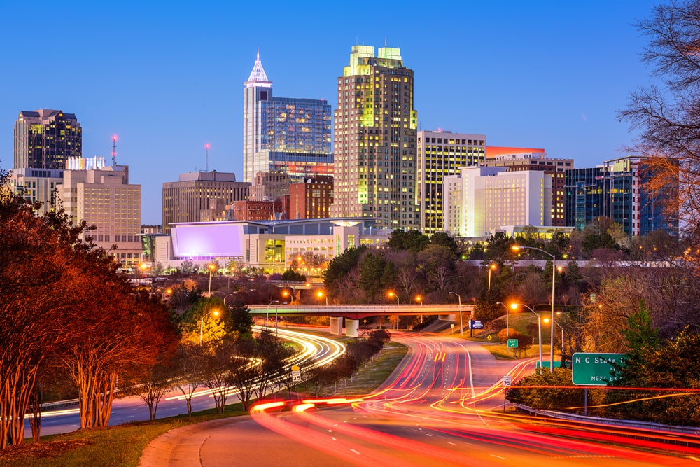 The run takes athletes through downtown Raleigh. Photo: Shutterstock.com