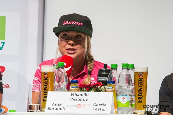 Vesterby at the pre-race press conference. Photo: Paul Phillips/Competitive Image