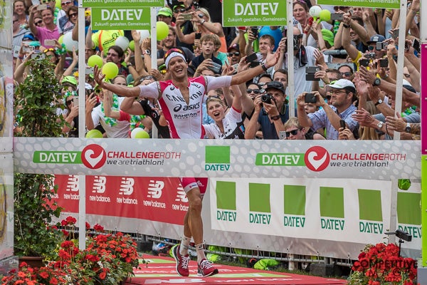 With a time of 7:35:39, Jan Frodeno cements his world record for fastest iron-distance triathlon.

Photo: Paul Phillips / Competitive Image / @compimagephoto