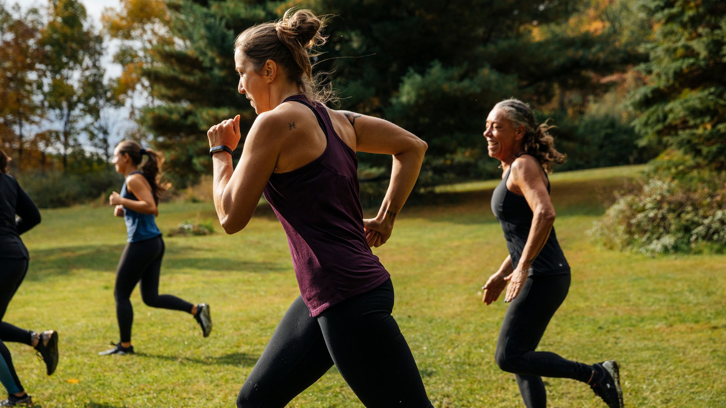 Triathletes complete a One-Hour Workout focused on very fast efforts with easy recovery between to build their run speed.