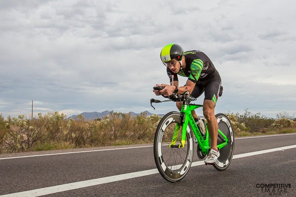 Sanders set himself up for the Ironman record with a stellar 4:04:38 bike split. 