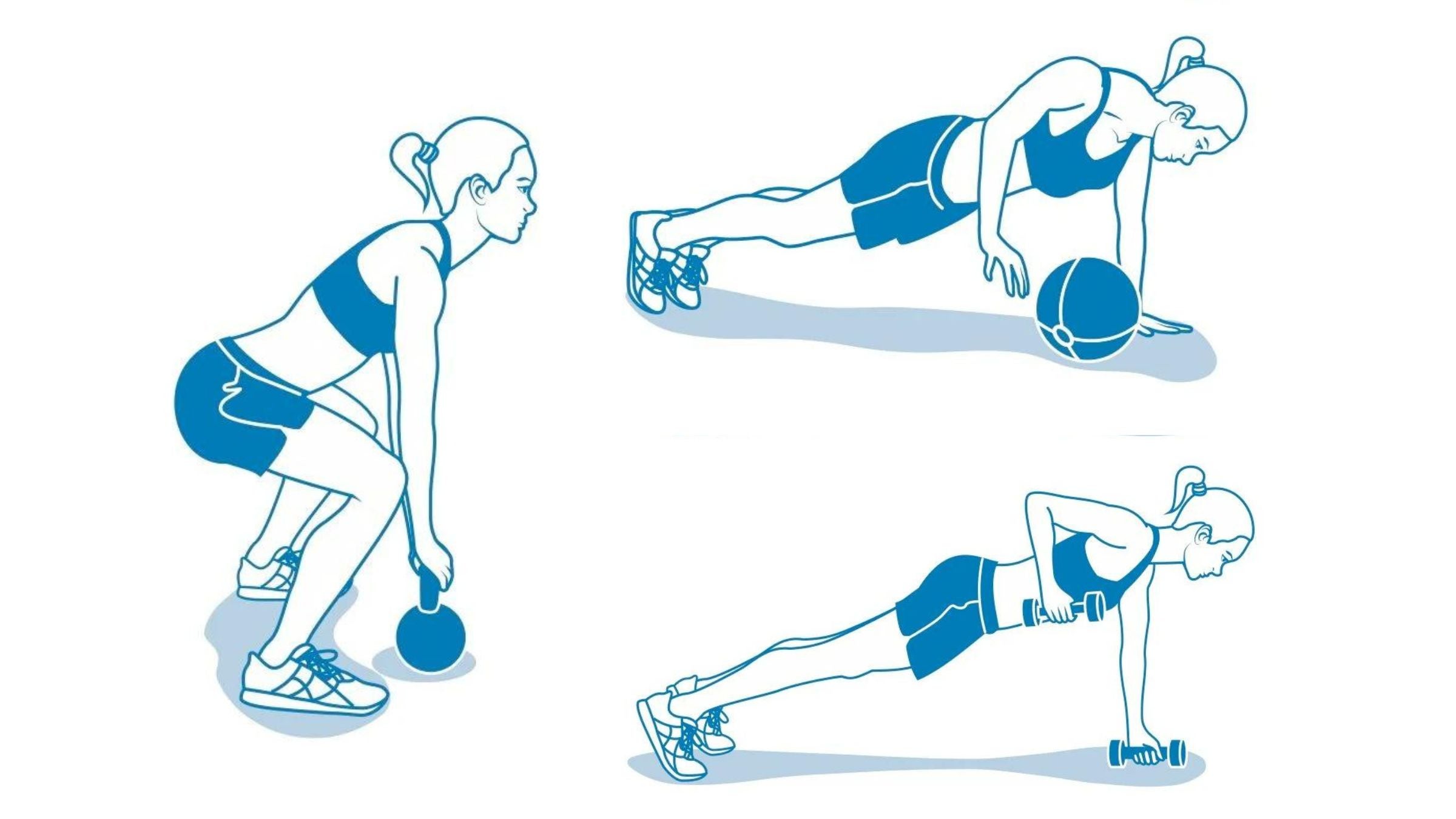 A triathlete demonstrates three strength exercises for swim and triathlon.