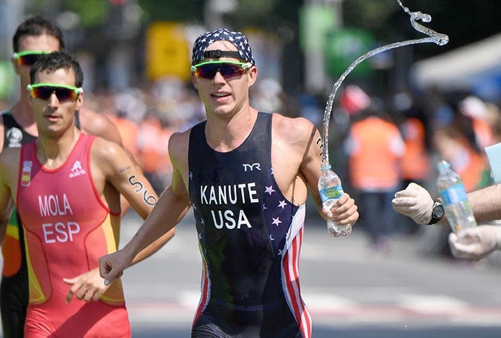 Kanute starts the run in Rio. Photo: Delly Carr/Triathlon.org