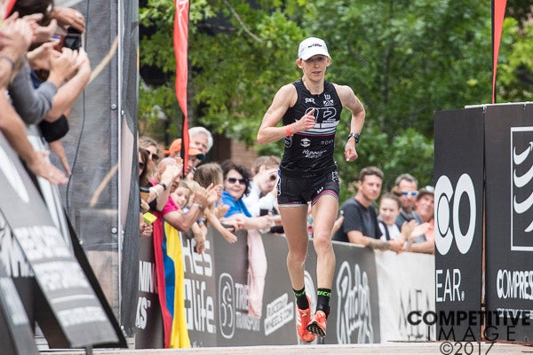 Jodie Robertson won the 2017 Ironman North American Championship. Photo: Paul Phillips/Competitive Image