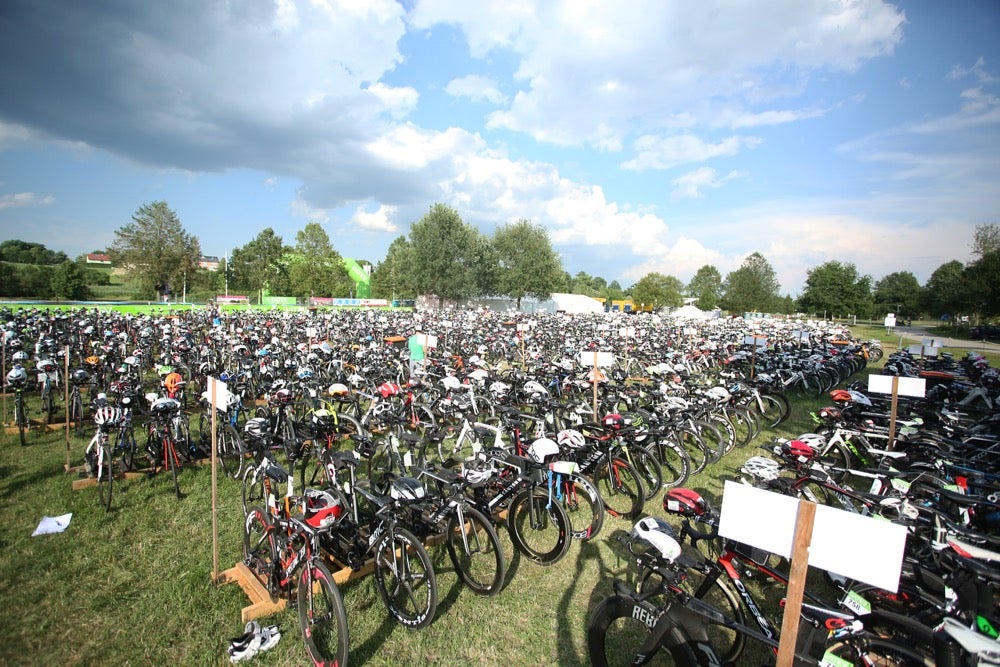 A sea of bikes at Challenge Roth. Photo: Jay Prasuhn