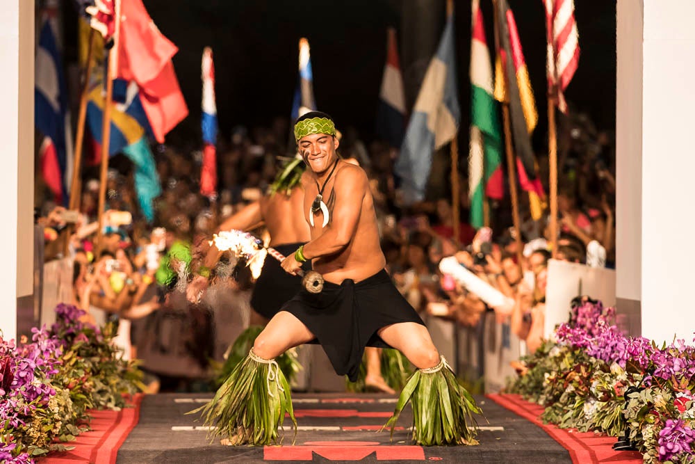 Hawaiian dancers officially close out the day of racing. Photo: Paul Phillips/Competitive Image