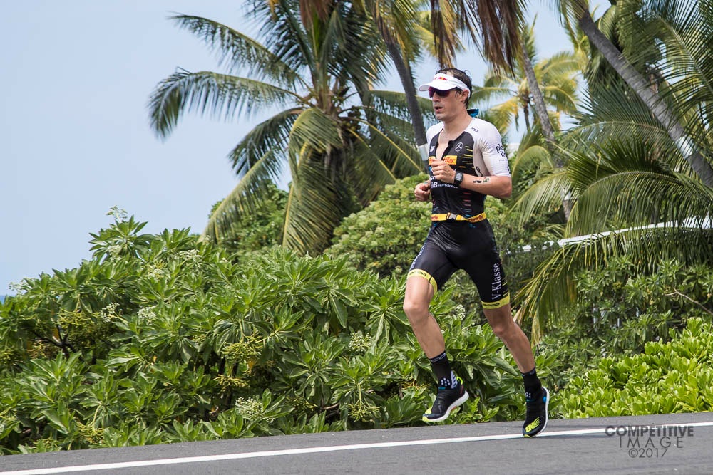 Sebastian Kienle (GER) on his way to second place a the 2017 Ironman World Championship. Photo: Paul Phillips/Competitive Image