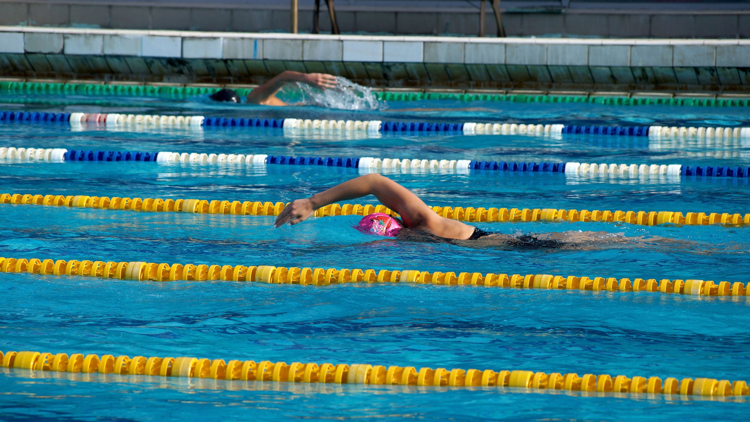 The swim fitness tester is a workout you'll complete once a week for three weeks in a row.