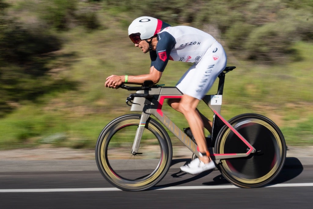 Frodeno at the 2018 Ironman 70.3 Oceanside triathlon. Photo: Oliver Baker