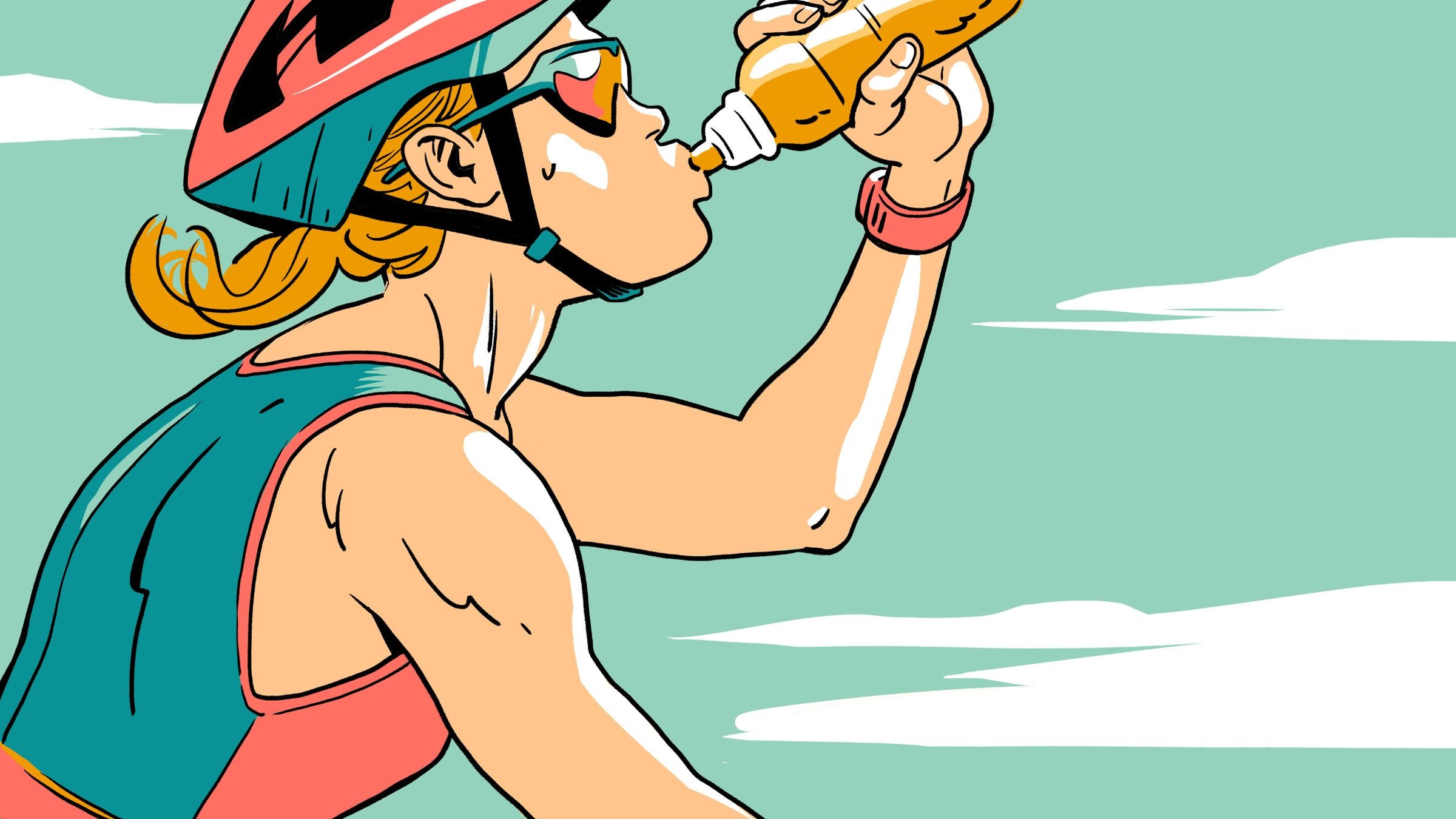 A beginner triathlete figures out what to eat during a triathlon