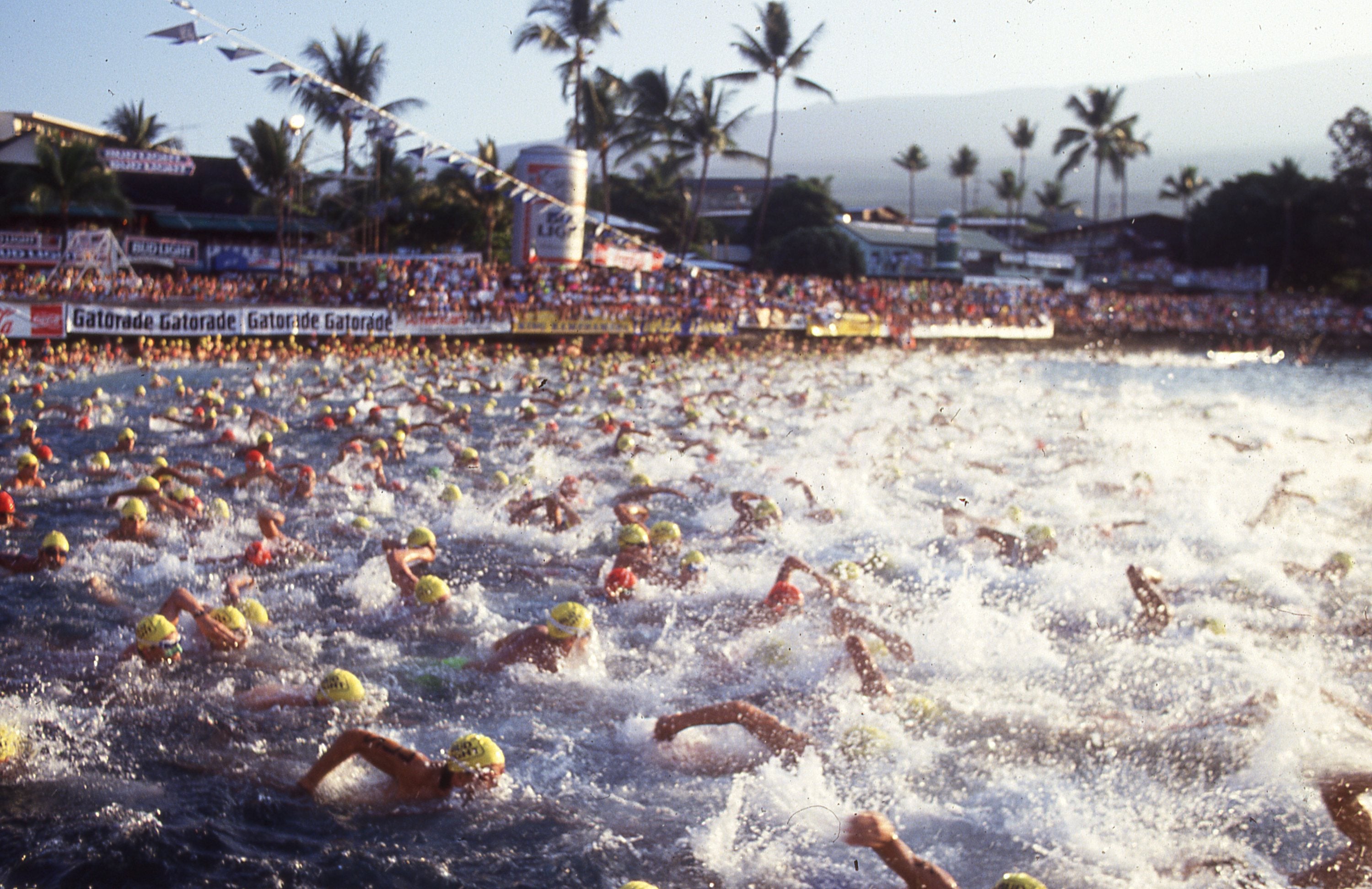 Athletes compete at the 1990 Ironman World Championship. Photo: Lois Schwartz