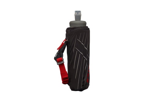 The Nathan ExoDraw 2.0 Insulated Handheld Soft Flask is a great way to carry water while running.
