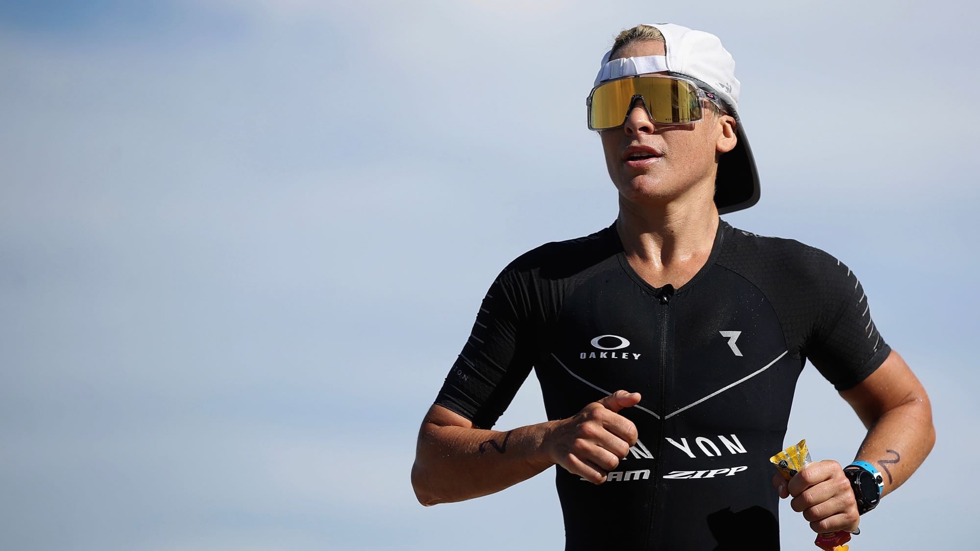 Australia's Sarah Crowley came off of the bike in first place and then turned in a 3:03:36 marathon to earn the victory and validate her Kona spot for 2020. Photo: Christian Petersen/Getty Images