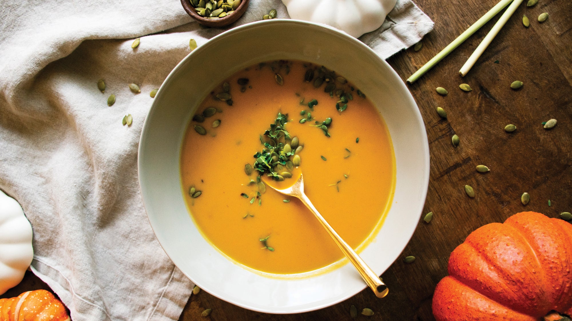 Lemongrass + Ginger Pie Pumpkin Soup Recipe