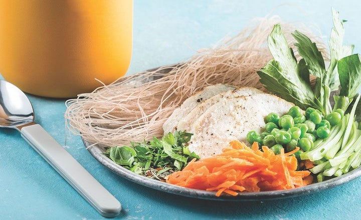 Instant chicken noodle soup