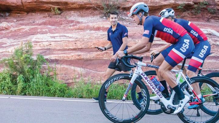 Project Podium athletes train as part of their regimen on how to become a pro triathlete.