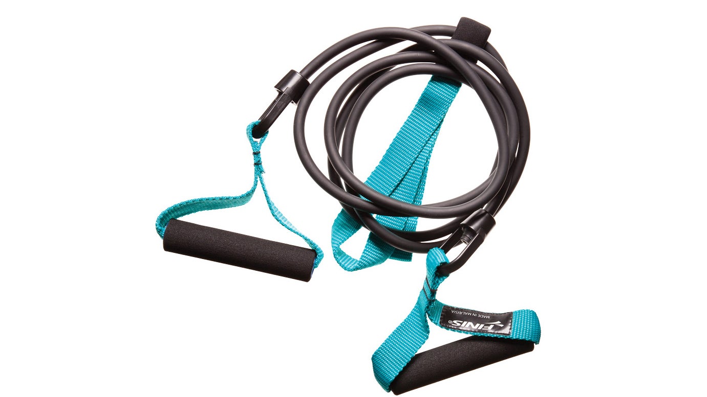 Dry Land Swim Exercises Using Stretch Cords