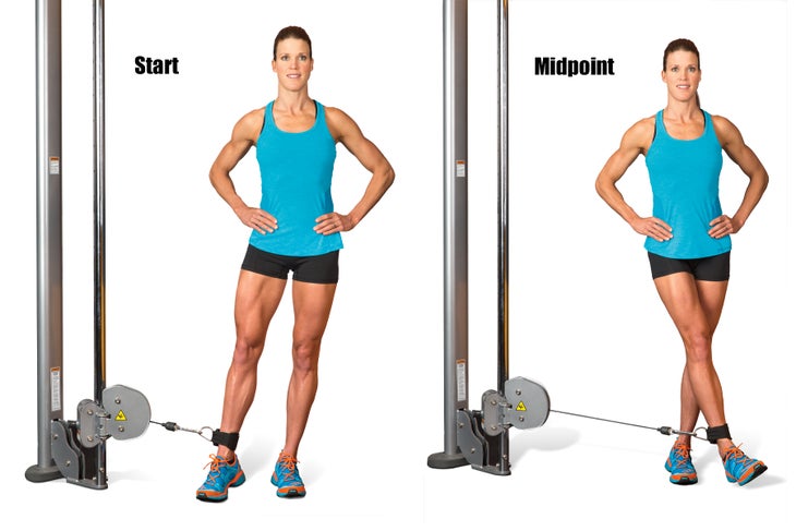 Swimming Strength Training Cable Lateral Cross