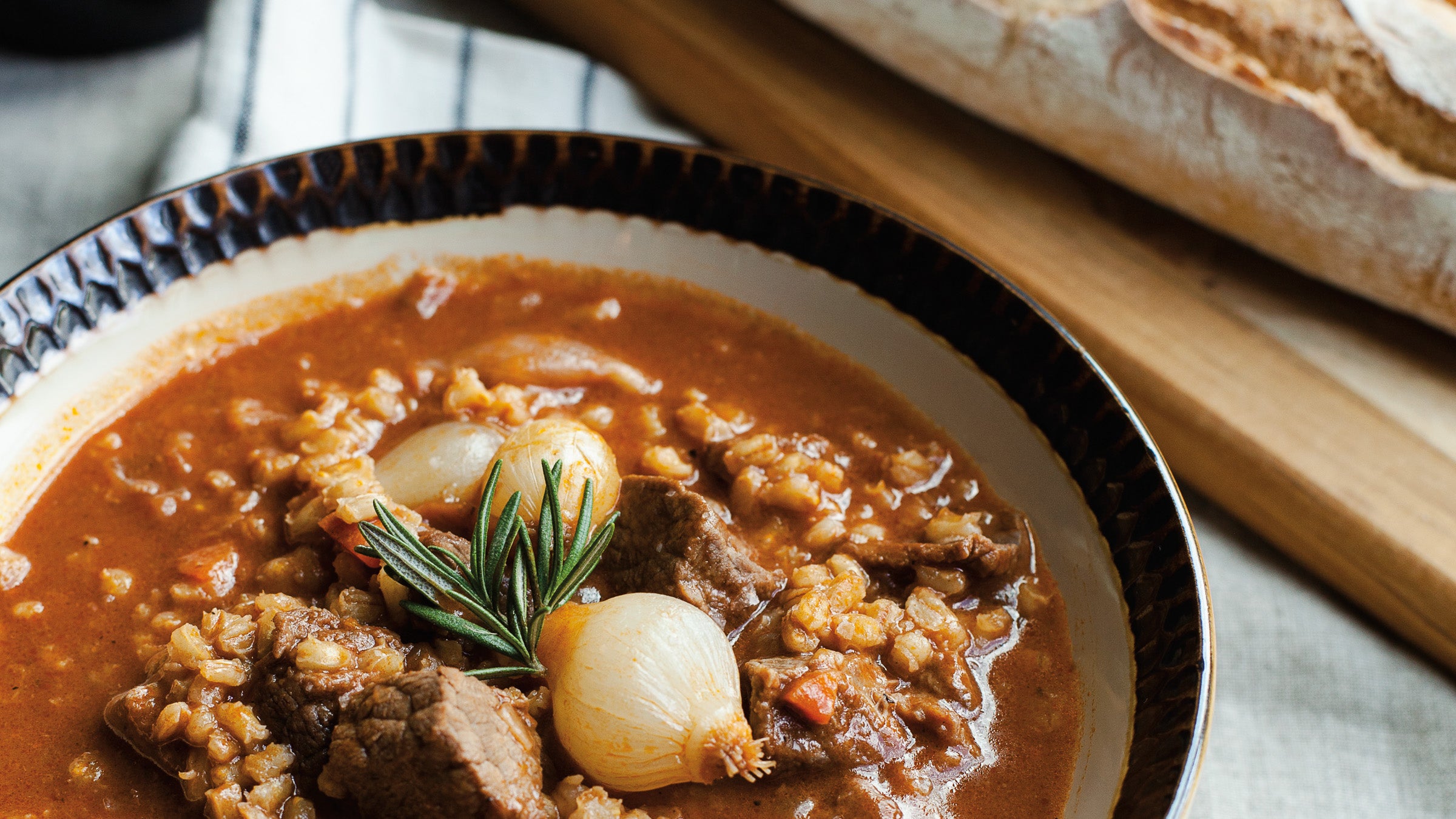 Bison Stew with Barley